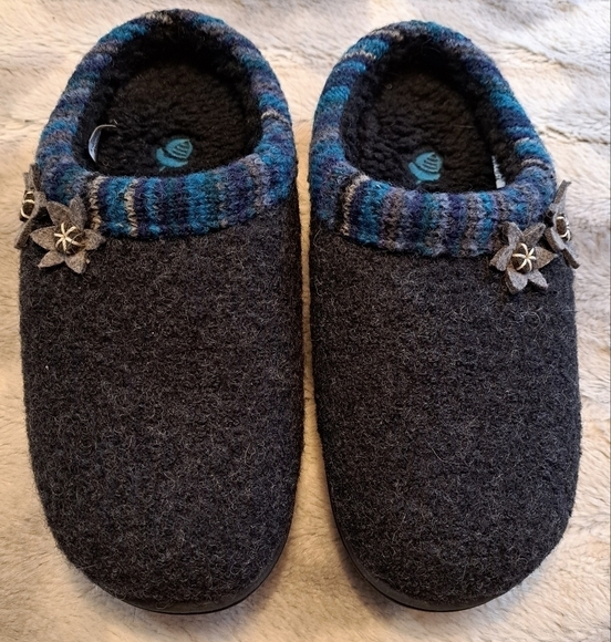 Acorn Wool Hood Back Slippers   Size 5/6 - Picture 2 of 9